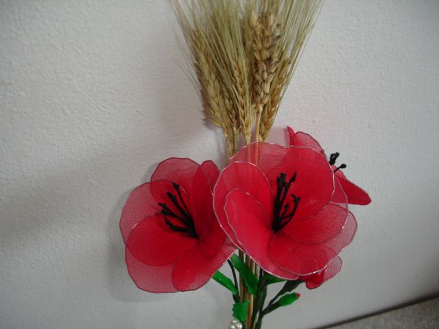 Rože iz najlon nogavic - foto povečava
