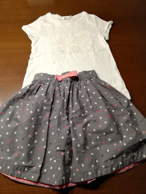 *majčka h&m št. 122-128,krilo h&m št. 122