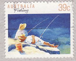 AUSTRALIA 1989 FISHING 39c USED 5067
