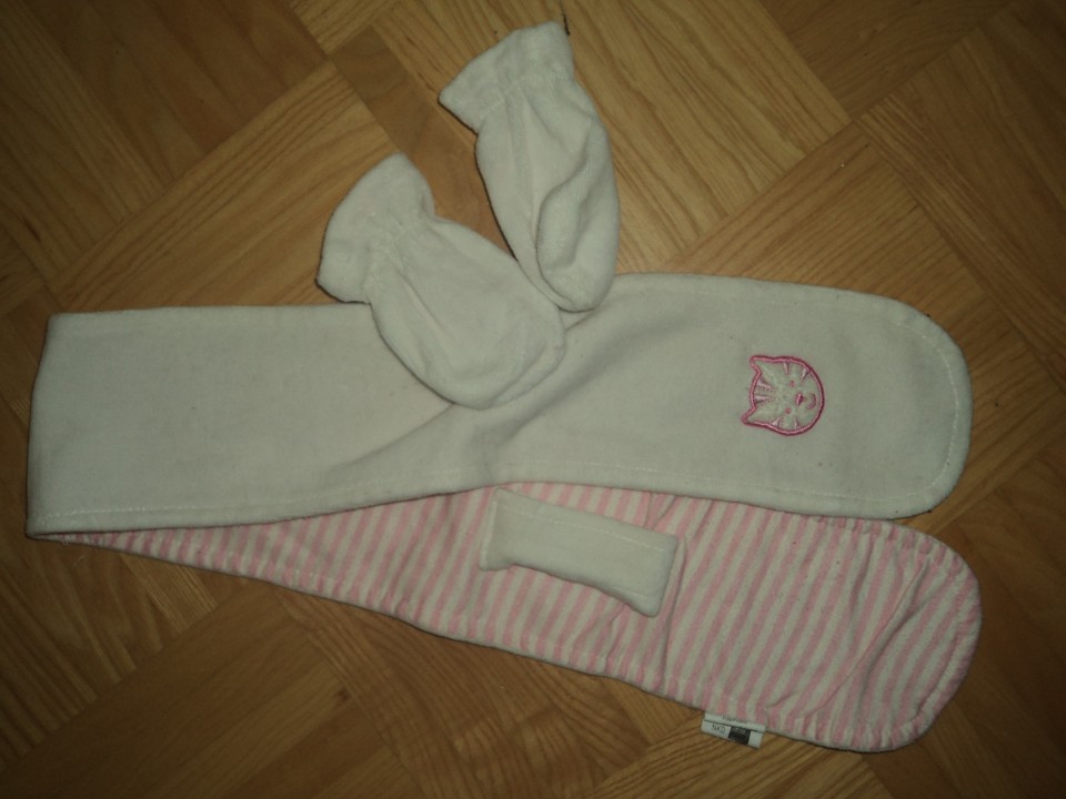 rokavice+šal za novorojenčico