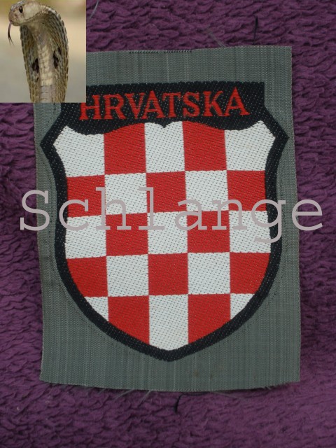 Wehrmacht Croatian Bevo Schild