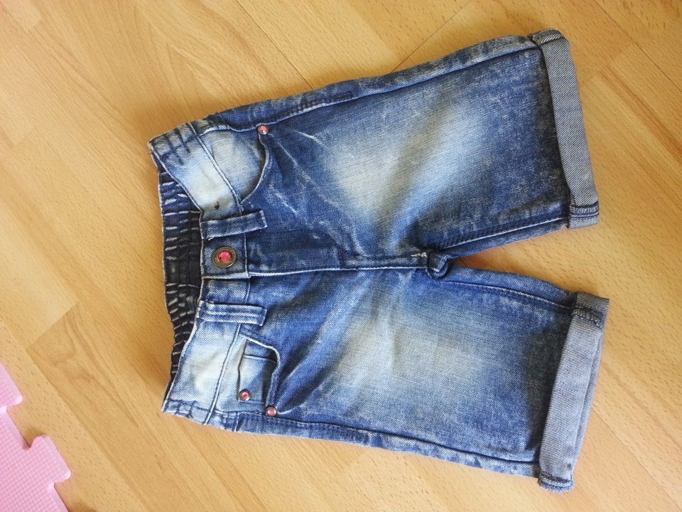 bermuda jeans hlače 86/92, nove