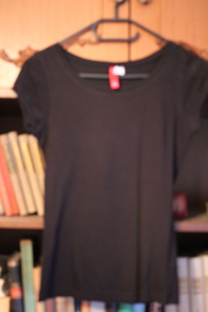 H&M črna kratka majica