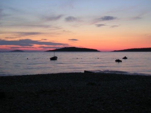 Sunset at Rogoznica's beach