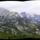 panoramski posnetek Dleskovške planote z Ovčjega vrha ( 180 stopinjski severni pogled ); 1