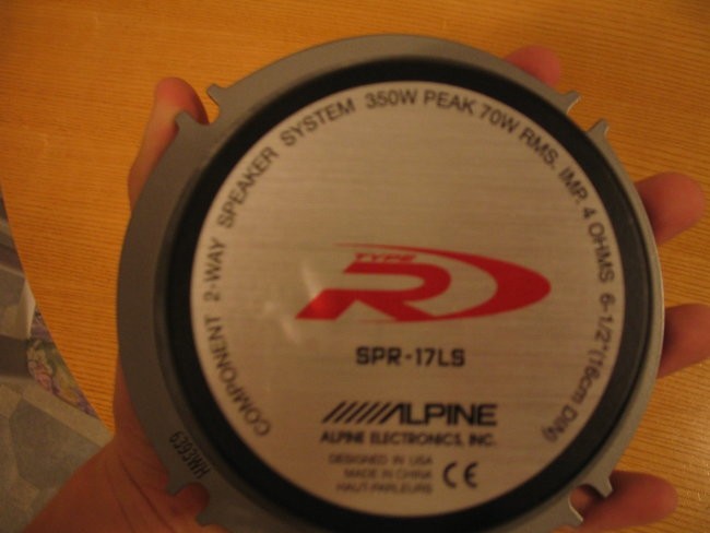 Alpine SPR-17LS - foto povečava