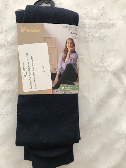 Termo hlačne nogavice Tchibo, črne barve, velikost 40-42, 4€