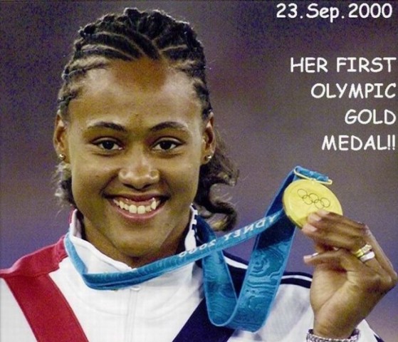 23rd september 2000, MARION's 1st Olympic gold medal (100m)!