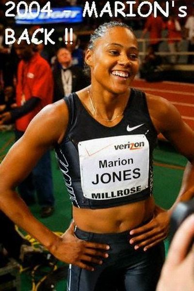 In 2004 comming back after her 2003 baby pause, and winning in New York the 60m! 