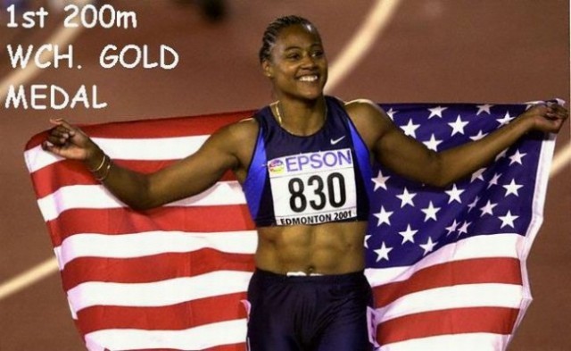 Her 1st 200m w.champ. gold medal ever!