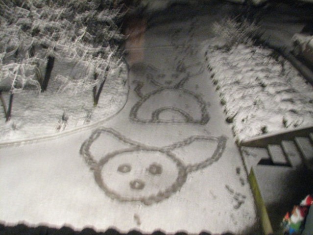 Zima 2007/2008 Simonove umetnije na dvorišču ;) 