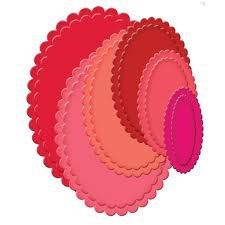 Petite scalloped ovals small