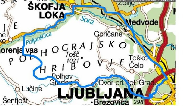 Zemljevid poti!