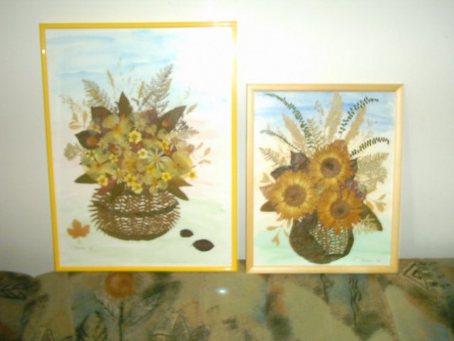Prva slika razno poljsko cvetje, druga mini gerbere, še posebej drag spomin, ki bo vedno c